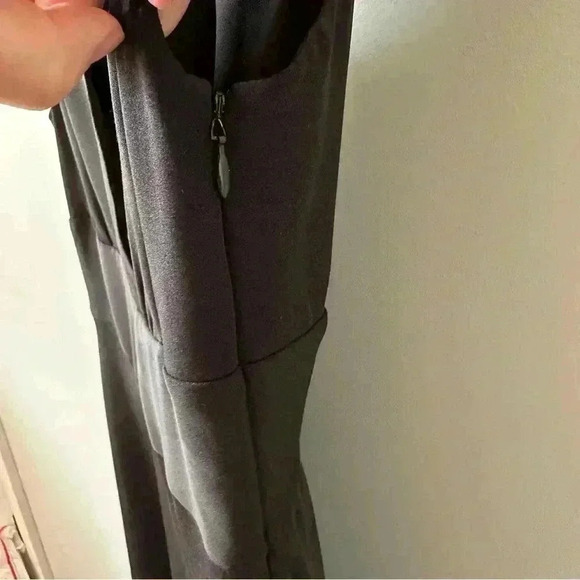 J Crew Sz T4 Black 100% Silk Surplice V Neck Sleeveless Formal Midi Dress Empire - Picture 7 of 11